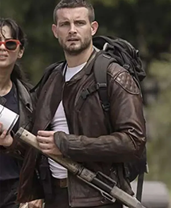 The Walking Dead Felix Carlucci Brown Leather Stylish Jacket