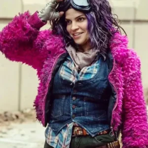The Walking Dead S10 Juanita Sanchez Pink Cropped Fur Stylish Jacket