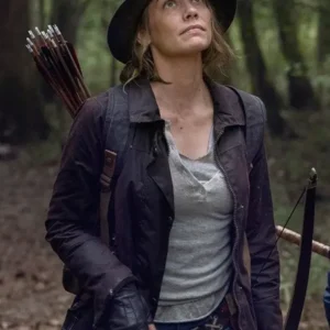 The Walking Dead S10 Lauren Cohan Brown Cotton Stylish Jacket