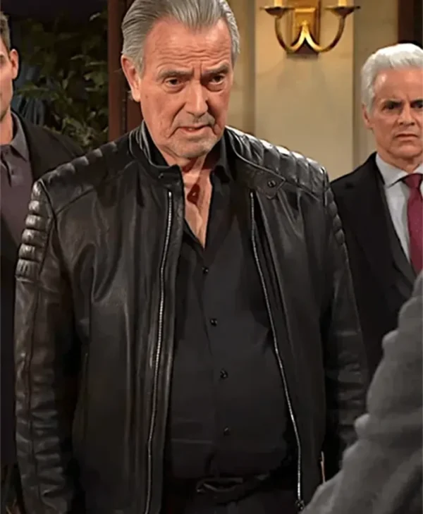 The Young And The Restless Eric Braeden Black Leather Jacket