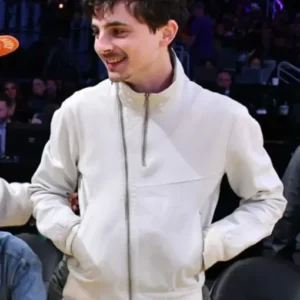 Timothee Chalamet Zip-Up Leather Jacket