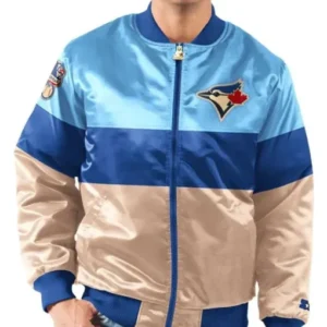 Toronto Blue Jays Powder Blue And Gold Bomber Jacket