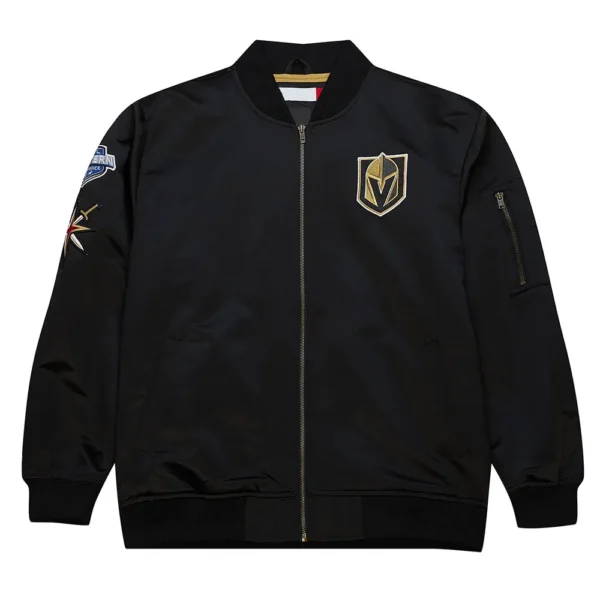 Vegas Golden Knights Current Logo Black Satin Jacket