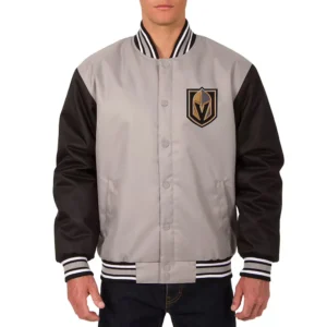 Vegas Golden Knights Front Hit Poly Twill Varsity Jacket