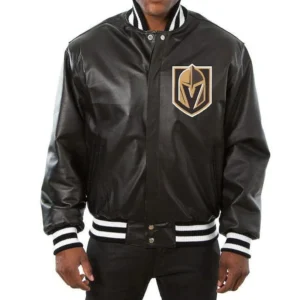 Vegas Golden Knights Leather Varsity Jacket
