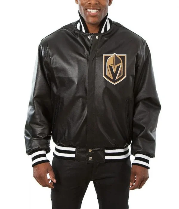 Vegas Golden Knights Leather Varsity Jacket