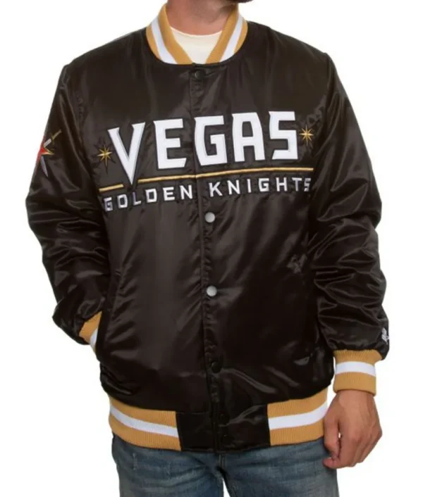 Vegas Golden Knights Satin Varsity Jacket