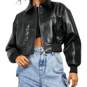 Verona Black Oversized Bomber Jacket