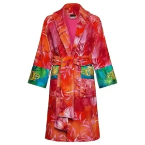 Versace Printed Red Jungle Robe