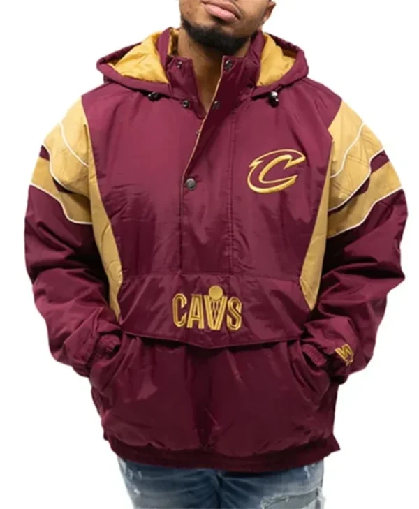 Wine And Gold Cleveland Cavaliers Starter Maroon Stylish Jacket