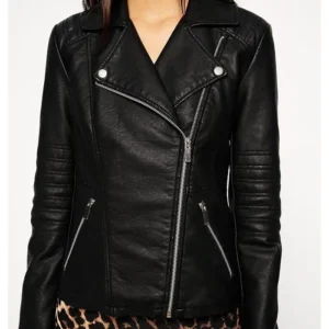 Women Classic Bomber Leather Jacket