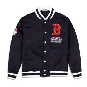 World Series Boston Red Sox Logo Select Black Varsity Jacket