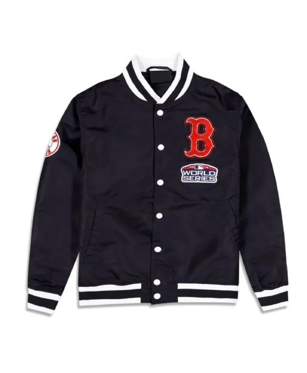 World Series Boston Red Sox Logo Select Black Varsity Jacket
