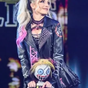 Alexa Bliss Friends 4 Ever Biker Black Leather Jacket