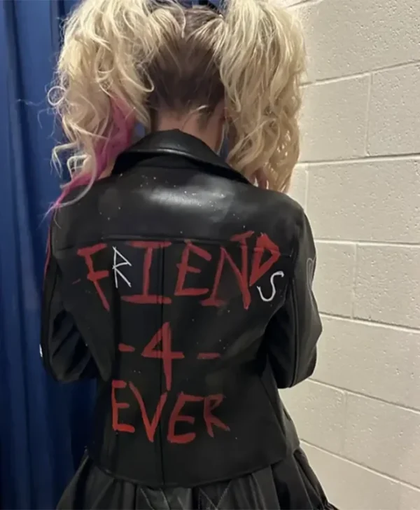 Buy Now Alexa Bliss Friends 4 Ever Biker Black Leather Jacket For Unisex
