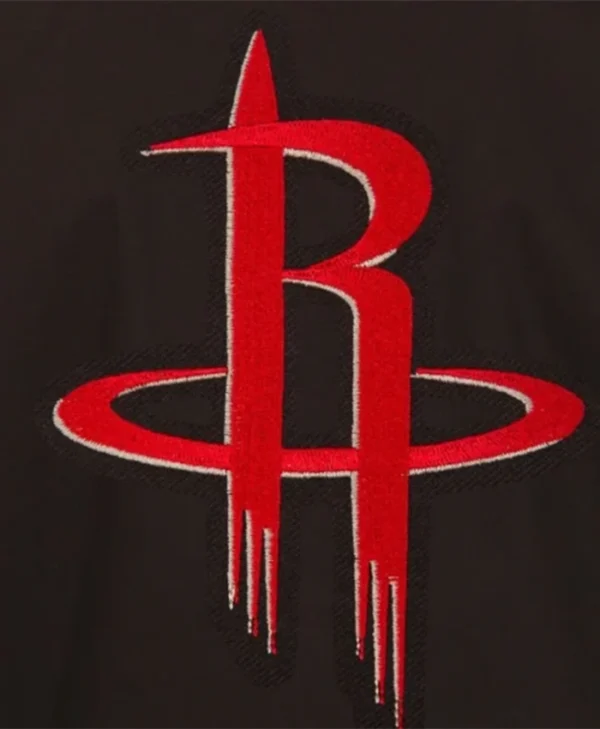 Houston Rockets Black Workwear Bomber Stylish Jacket - Image 2