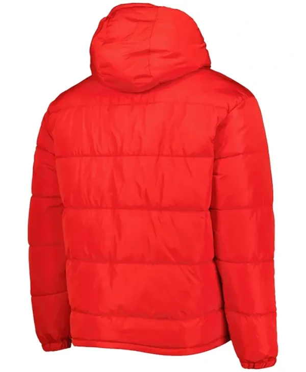 Kansas City Chiefs Red Puffer Hooded Stylish Jacket - Image 2