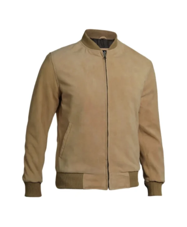 Men’s Camel Suede Jacket - Image 2