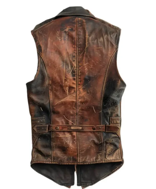Buy Now Men’s Distressed Brown Vintage Leather Stylish Vest