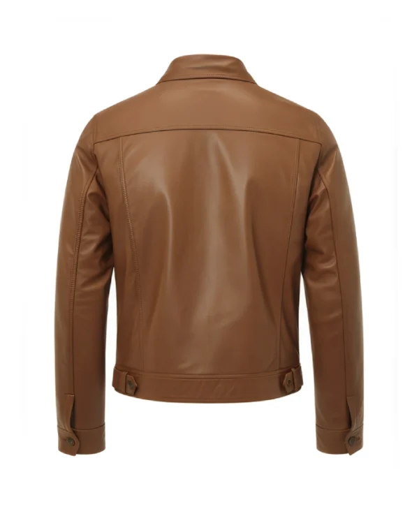Buy Now Mens Slim Fit Shirt Collar Leather Jacket For Unisex
