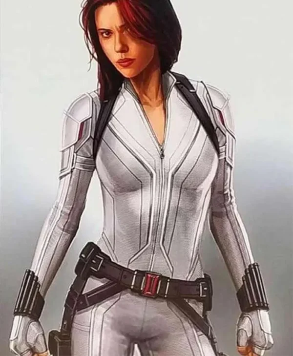 Natasha Romanoff Scarlett Johannson White Jacket - Image 2
