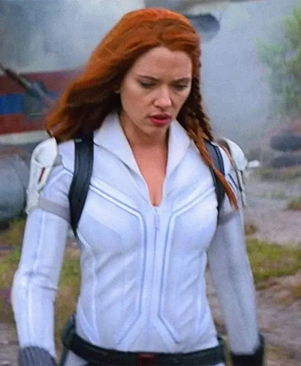 Natasha Romanoff Scarlett Johannson White Jacket - Image 4