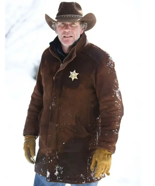 Buy Now Sheriff Walt Longmire Brown Suede Leather Coat For Unisex