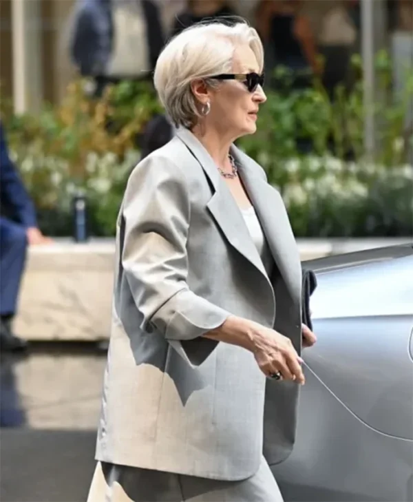 Buy Now The Devil Wears Prada 2 2026 Meryl Streep Grey Stylish Blazer