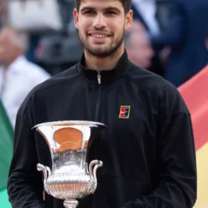 Carlos Alcaraz Italian Open 2025 Black Stylish Jacket