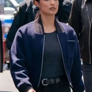FBI S07 Emily Alabi Blue Bomber Stylish Jacket