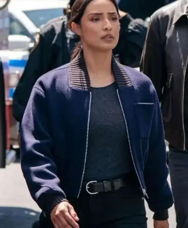FBI S07 Emily Alabi Blue Bomber Stylish Jacket