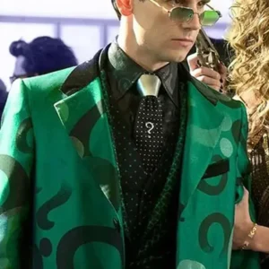 Gotham The Riddler S05 Cosplay Green Stylish Coat