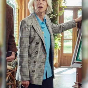 Helen Mirren The Thursday Murder Club Beige Blazer