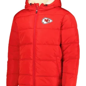 Kansas City Chiefs Red Puffer Hooded Stylish Jacket