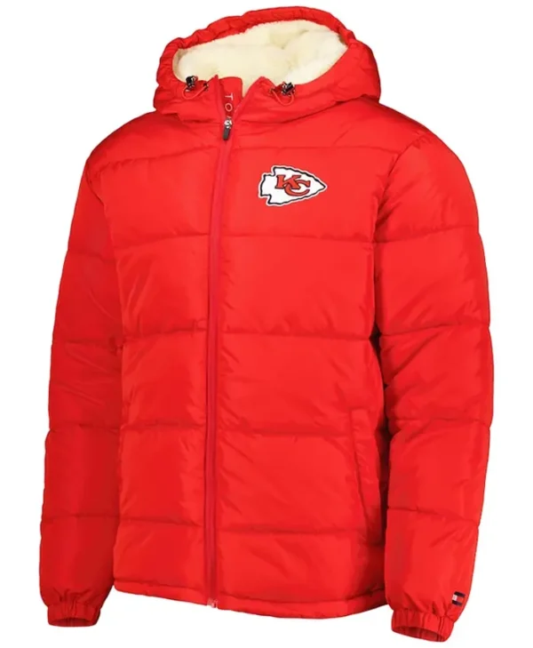 Kansas City Chiefs Red Puffer Hooded Stylish Jacket