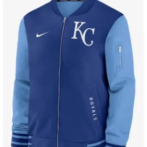 Kansas City Royals Blue Dugout Bomber Stylish Jacket