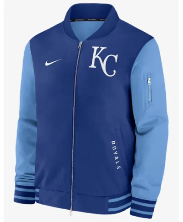 Kansas City Royals Blue Dugout Bomber Stylish Jacket
