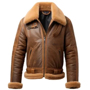 Men’s B3 Shearling Brown Leather Bomber Jacket