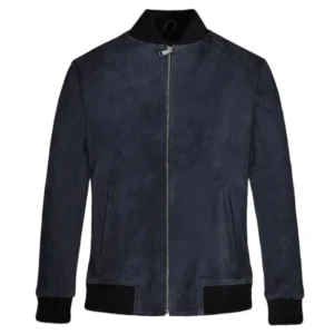 Men’s Dark Blue Suede Jacket