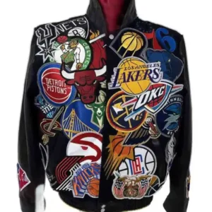 NBA Jeff Hamilton Megapatch Varsity Leather Jacket