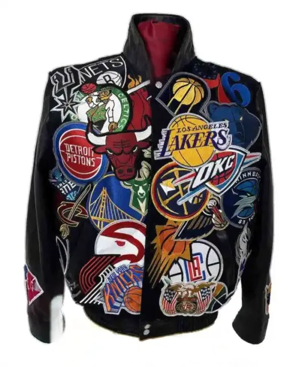 NBA Jeff Hamilton Megapatch Varsity Leather Jacket