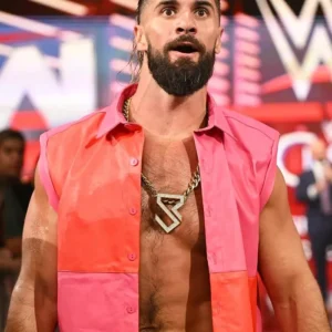 Seth Rollins WWE Raw 2025 Pink Vest
