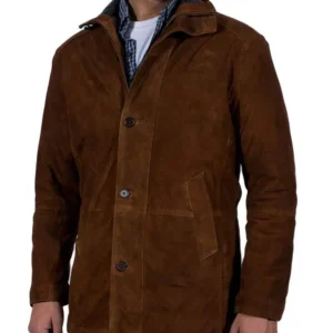 Sheriff Walt Longmire Brown Suede Leather Coat