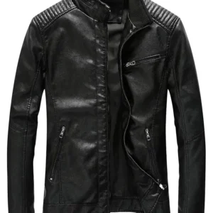 Slim Fit Cafe Racer Full Length Motorcycle Leather Jacket