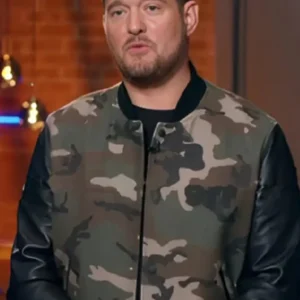 The Voice S27 Michael Bublé Camouflage Bomber Stylish Jacket