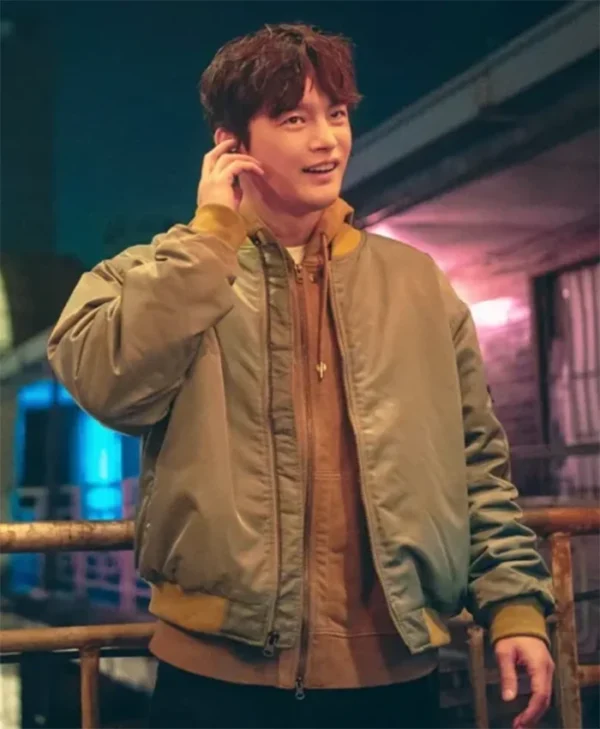 Twelve S01 Seo In-Guk Green Bomber Stylish Jacket