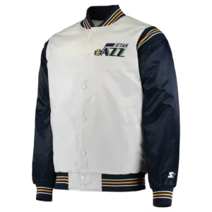 Utah Jazz Renegade Varsity Satin Jacket