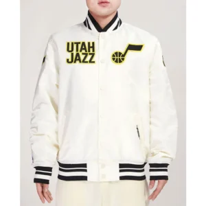 Utah Jazz Retro Classic Rib Varsity Jacket