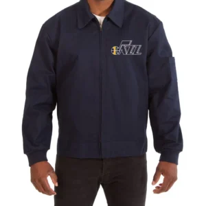 Workwear Utah Jazz Navy Blue Bomber Jacket