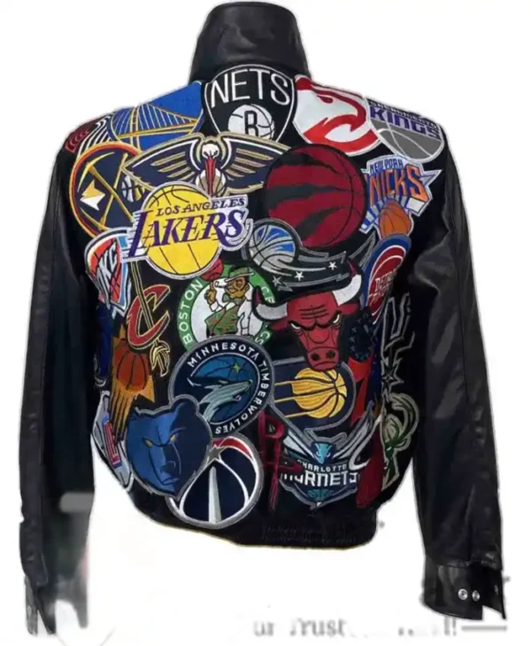 Buy Now NBA Jeff Hamilton Megapatch Varsity Leather JacketFor Unisex